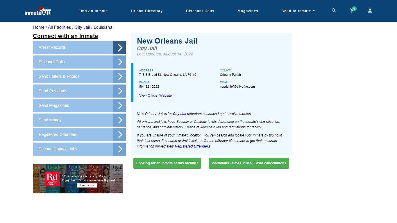 New Orleans Jail | Inmate Locator
